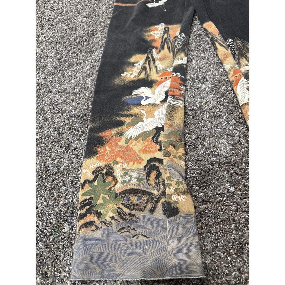 Paparazzi Women's Sweatpants 100% Cotton Crane Scenic Asian Themed Size XS Low - Picture 2 of 11